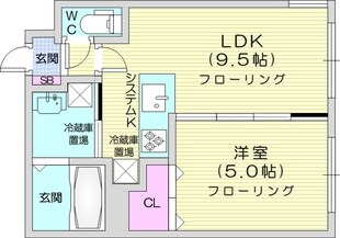 東屯田通駅 徒歩2分 4階の物件間取画像